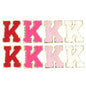 8pcs Sweet 26 Letters Towel Embroidery Patch Pink A-Z Self-adhesive Sticker Decoration For DIY Apparel Bag Crafts Accessories