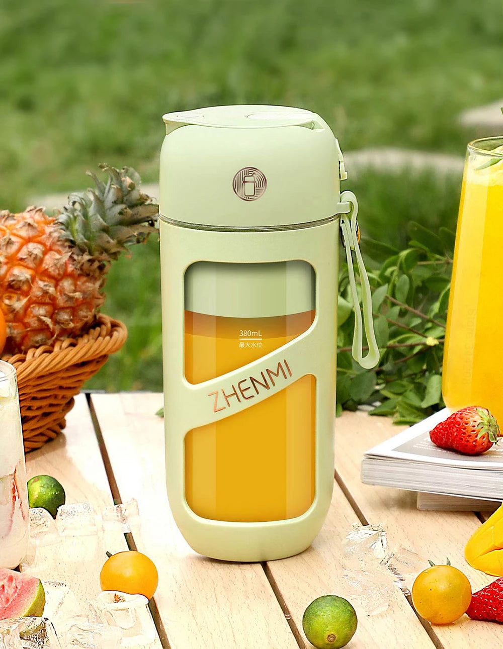 ZHENMI Portable Vacuum Juicer Crushed Ice Mixer Electric Mini Blender Fruit Vegetables Quick Juicing Kitchen Food Processor