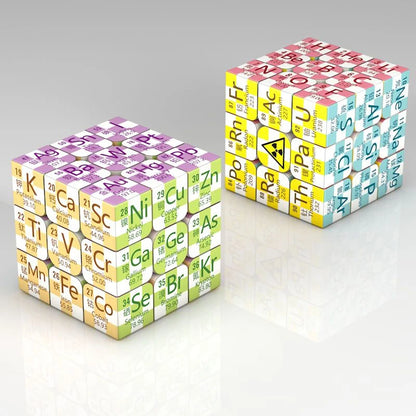 3x3x3 Magic Puzzle Cube Math Chemistry Element Physical Kids Puzzle Cube with Base Magico Cubo Children's Gifts Educational Toys