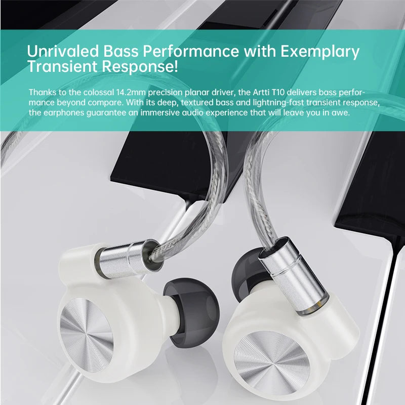 ARTTI T10&R1&R2 In-Ear HiFi Earphones Wired IEMs Monitors 14.2mm Planar Driver Textured Bass 0.78mm 2pin & 3.5MM/4.4MM Connector