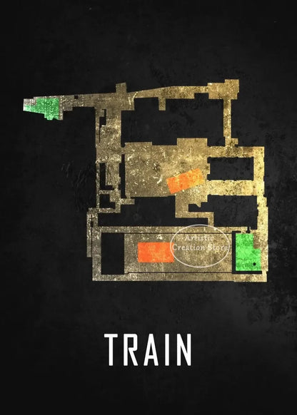 Cs Go Maps Poster First Person Shooter Game Dust 2 Nuke Map Black Print Canvas Painting Wall Pictures for Game Room Wall Decor