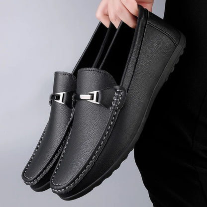 Men's daily casual leather shoes driving shoes new four-season general Doudou men's shoes outdoor lazy one pedal