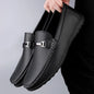 Men's daily casual leather shoes driving shoes new four-season general Doudou men's shoes outdoor lazy one pedal