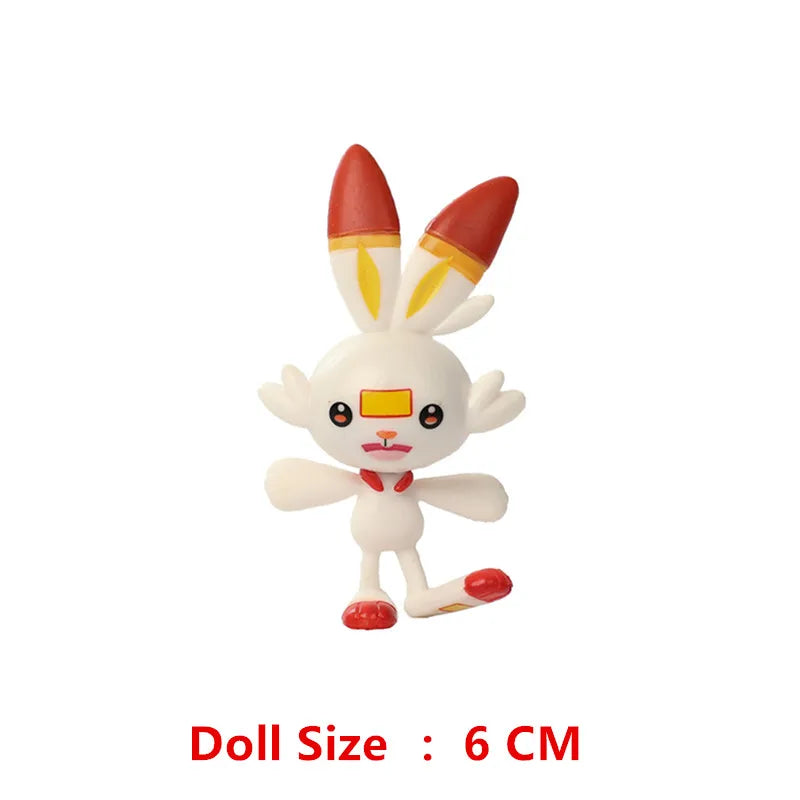 Pokemon Anime Action Figure Set - Pikachu Sun Elf Eevee Gengar Monsters Cartoon Model Toys Gift for Bulk Purchase