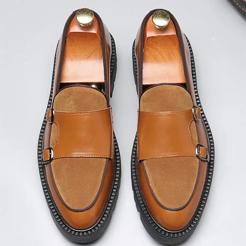 DIMANYU Men's Loafers Pointed Toe 2026 New Autumn British Style Slip-On Casual Thick-Soled Large Size Moccasins
