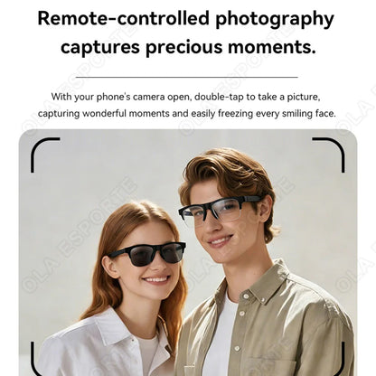 New Wireless Bluetooth Smart Sunglasses Touch Control Music Remote Camera Voice Call Built-in Voice Assistant Smart Glasses HT22