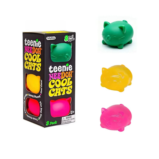 Needoh Cute Cat Maltose Squishy Toys Slow Rise Stress Relief Ball Sensory Fidget Toys for Adult Kids Anti-Anxiety Sensory Toys