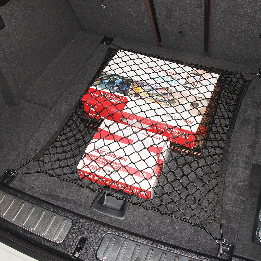 Universal Car Trunk Net Elastic Luggage Net Cargo Organizer Storage Nylon Mesh Nets Stretchable Car Interior Mesh Network Pocket
