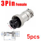 5pcs GX16 2/3/4/5/6/7/8/9/10Pin 16MM Male Female Circular Aviation Connector Plug Socket Screw Panel Mount Connector