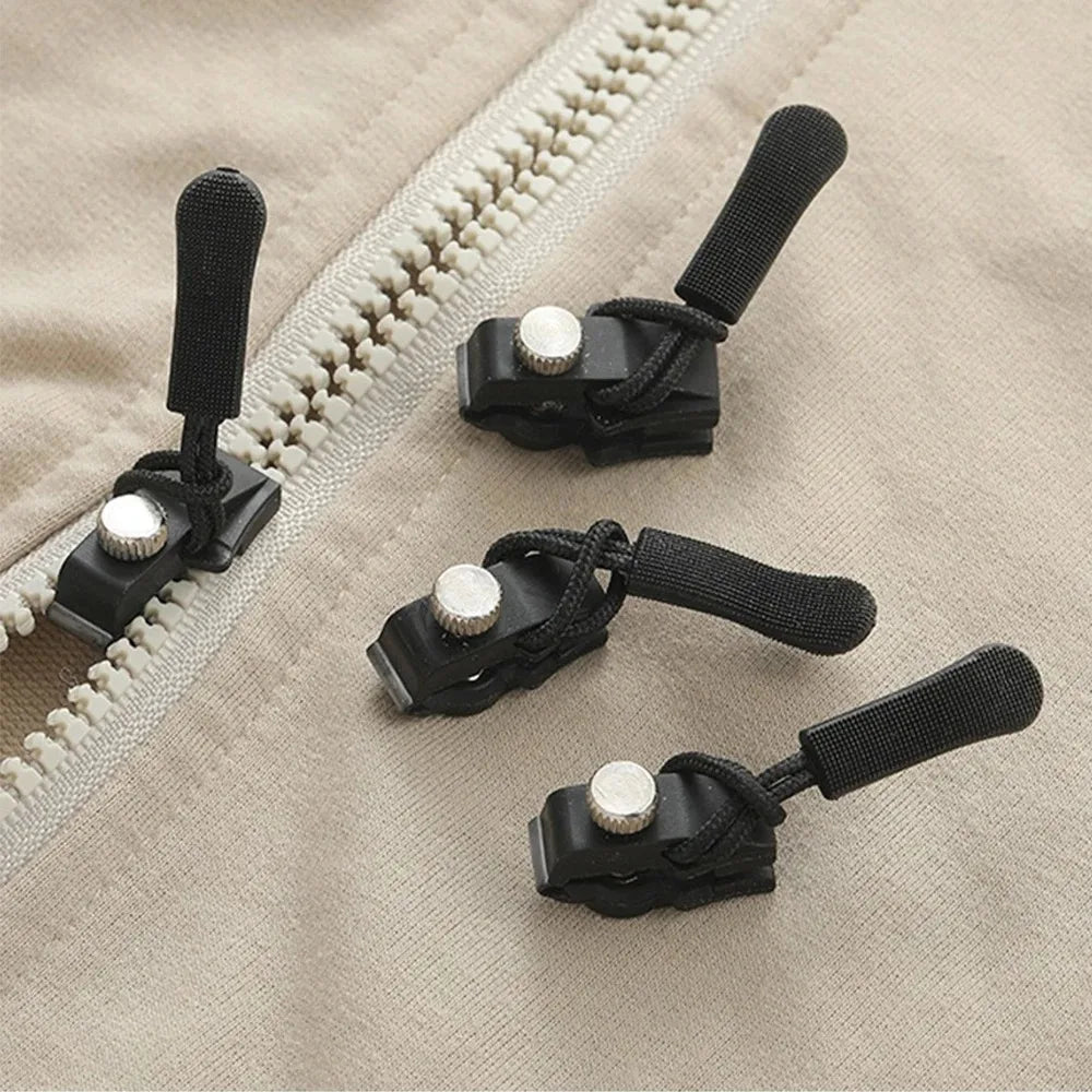 Universal Zipper Repair Kit Quick Instant Detachable Zipper Head Replacement Zipper Slider Pull for Jacket Bags Coat Free Sewing