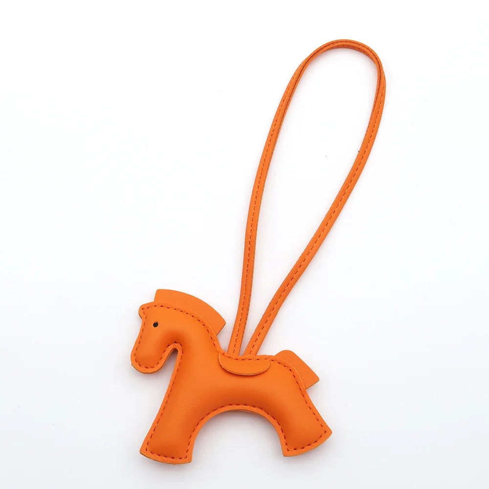 Pony Bag Charm, PU Leather Luggage & Car Pendant, Premium Versatile Travel Accessories