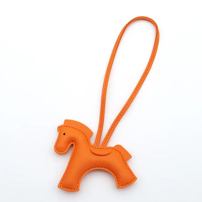 Pony Bag Charm, PU Leather Luggage & Car Pendant, Premium Versatile Travel Accessories