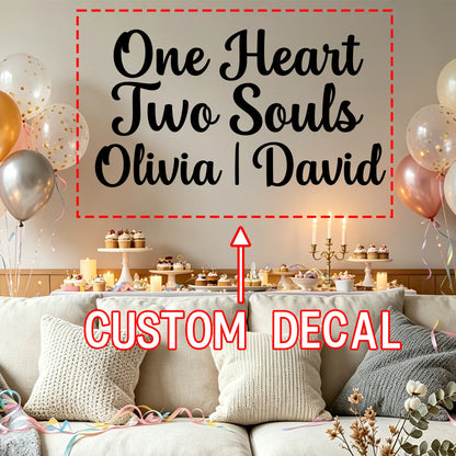 3lines/1Set Custom Wedding Vinyl Lettering Decals Personalized Name Quote Backdrop Stickers DIY Wall Decor for Arch Sign