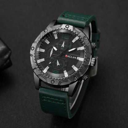 1/5PCS Men Fashion Sports Leather Strap Wristwatch Business Arabic Numeral Dial Quartz Watches Reloj Mujer（Without Box）