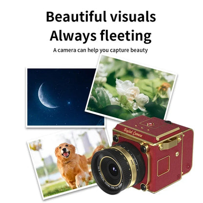 4K Retro Digital Camera 64MP Ultra Clear Pixels 16X Zoom 20 HD Screen Portable CCD Vintage Camera For Beginners And Students