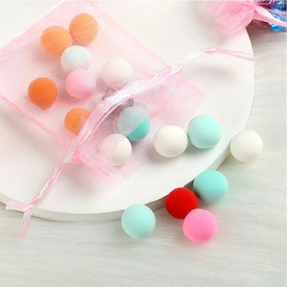 100PCS Organza Bags Random Mesh Organza Jewelry Bags Drawstring, Small Drawstring Favor Pouches Christmas Candy Wedding Birthday