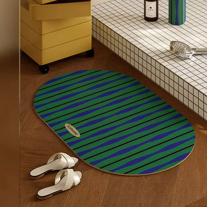 VIKAMA Light Luxury Minimalist Style Lineage Living Room Entrance Carpet Bathroom Entrance Anti-slip Floor Mat Home Decoration