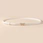 A small waist belt with a butterfly buckle, suitable for dresses, shirts and jeans. It's a new summer style that cinches the wai