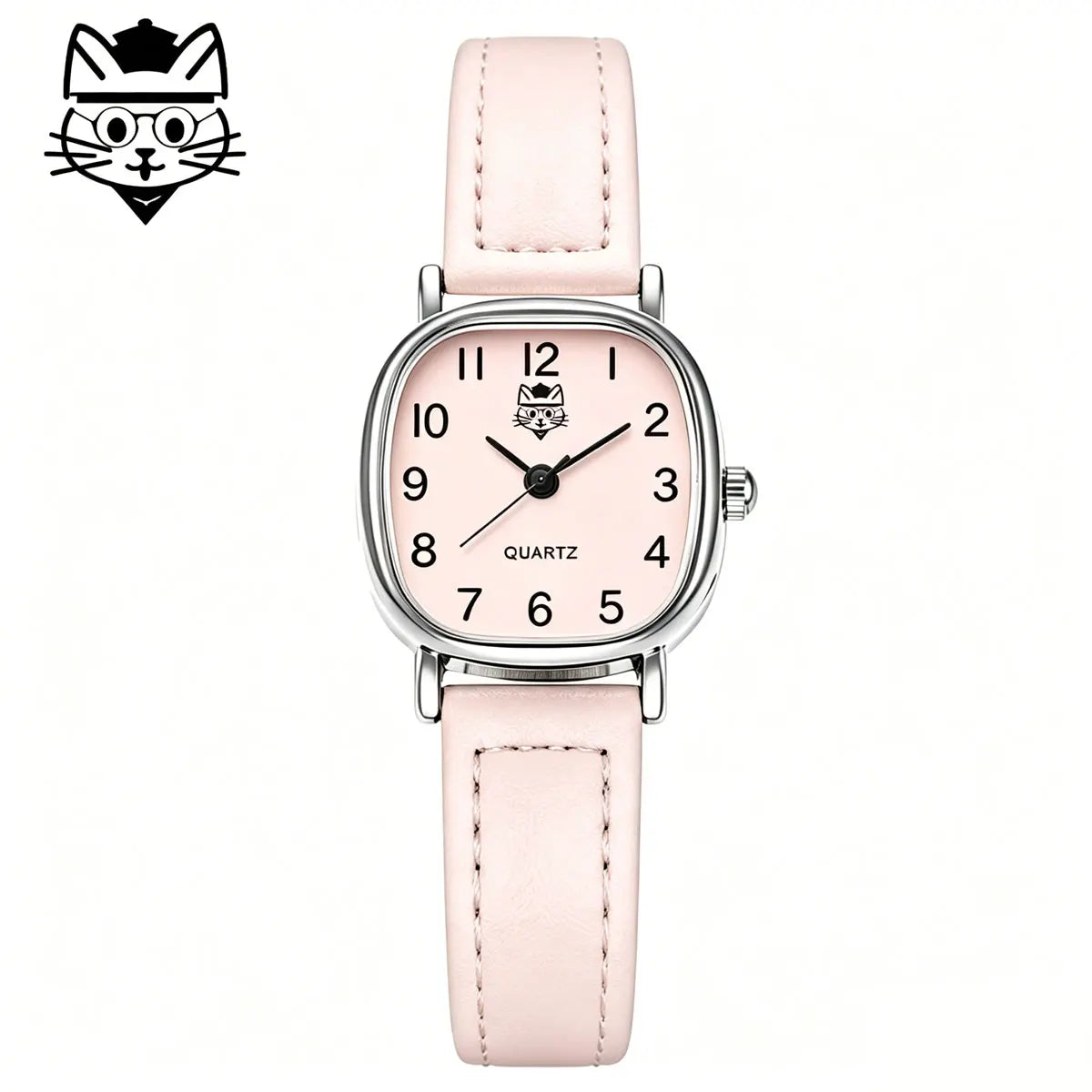 Korean version of the trendy ladies watch fashion small Arab quartz watch leather strap watch