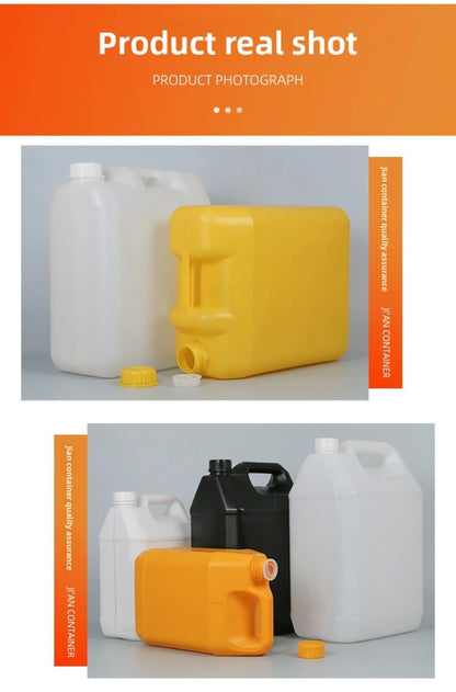 1/2/3/4/5/6/10L Plastic Airtight Bottle with Lid Food Grade HDPE Bucket Sealed Large-Capacity Oil Jerrican Gel Shampoo