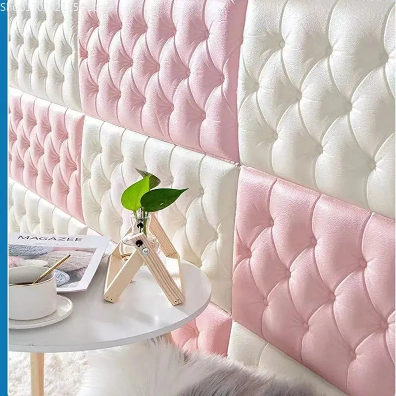 Self adhesive anti-collision soft foam pad 3D tatami thick wall sticker wallpaper for children's bedroom living room wall pad