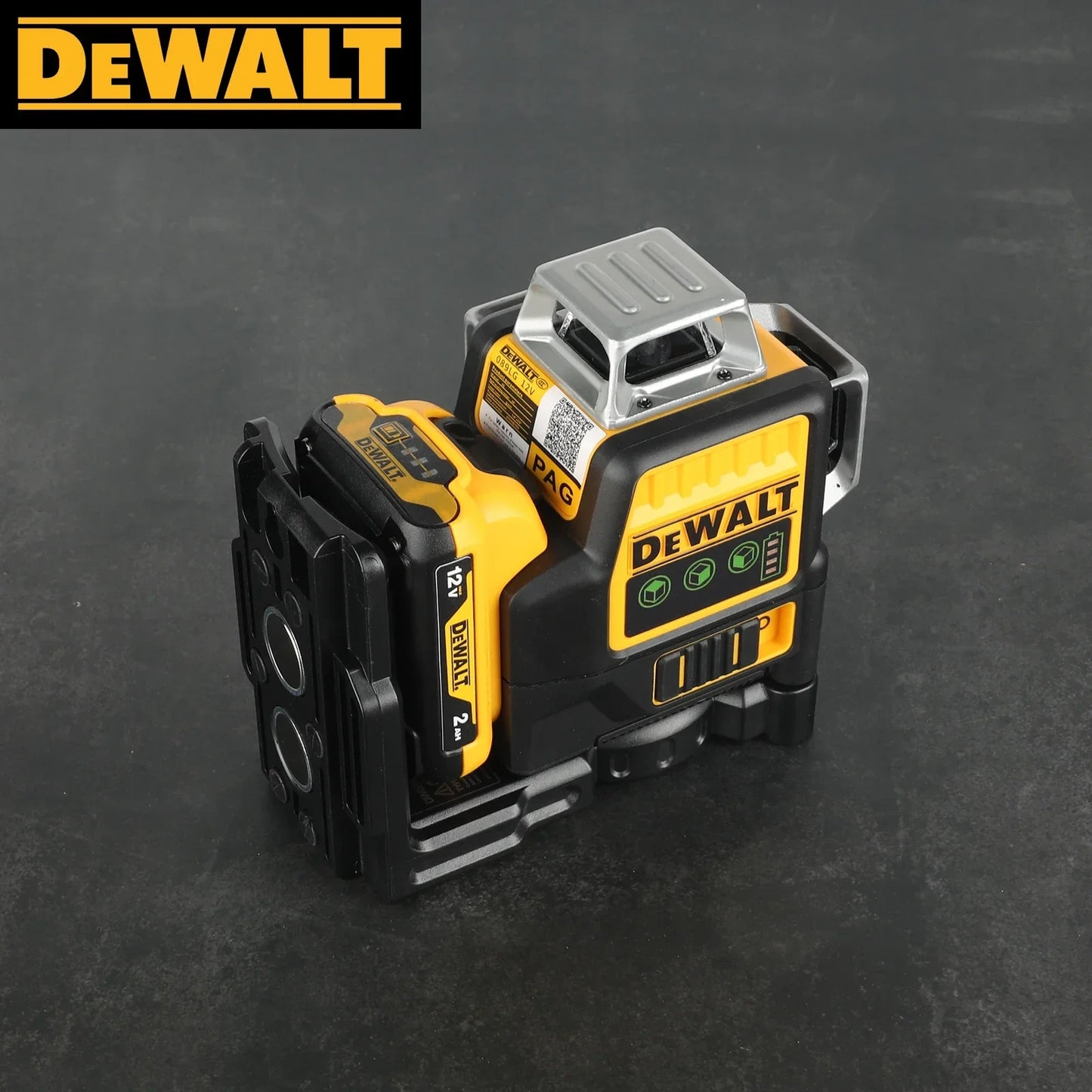 NOWY Dewalt DW089LG 3 płaszczyzny*360 stopni pionowo, akumulator litowy 12 V, poziomica laserowa 12 linii 360 poziomo, zielony miernik zewnętrzny – 2025