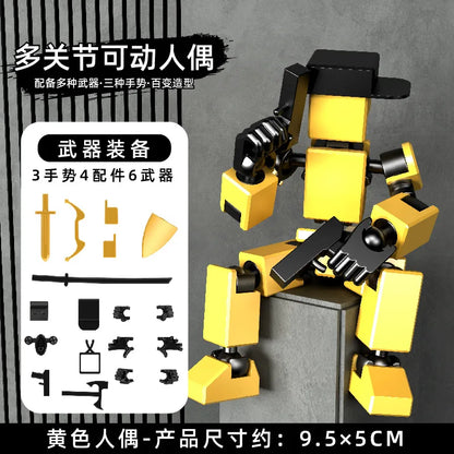 13 Action Figures Toys with Multiple Accessories Mini Action Figure Dummy Robot Assembly Completed Home Desk Decoration