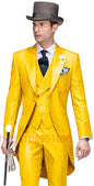 3 Piece Solid Men Suit Wedding Groom Tuxedo Long Blazer Best Man Formal Prom Male Suit Fashion Costume Homme (Jacket+Vest+Pants)