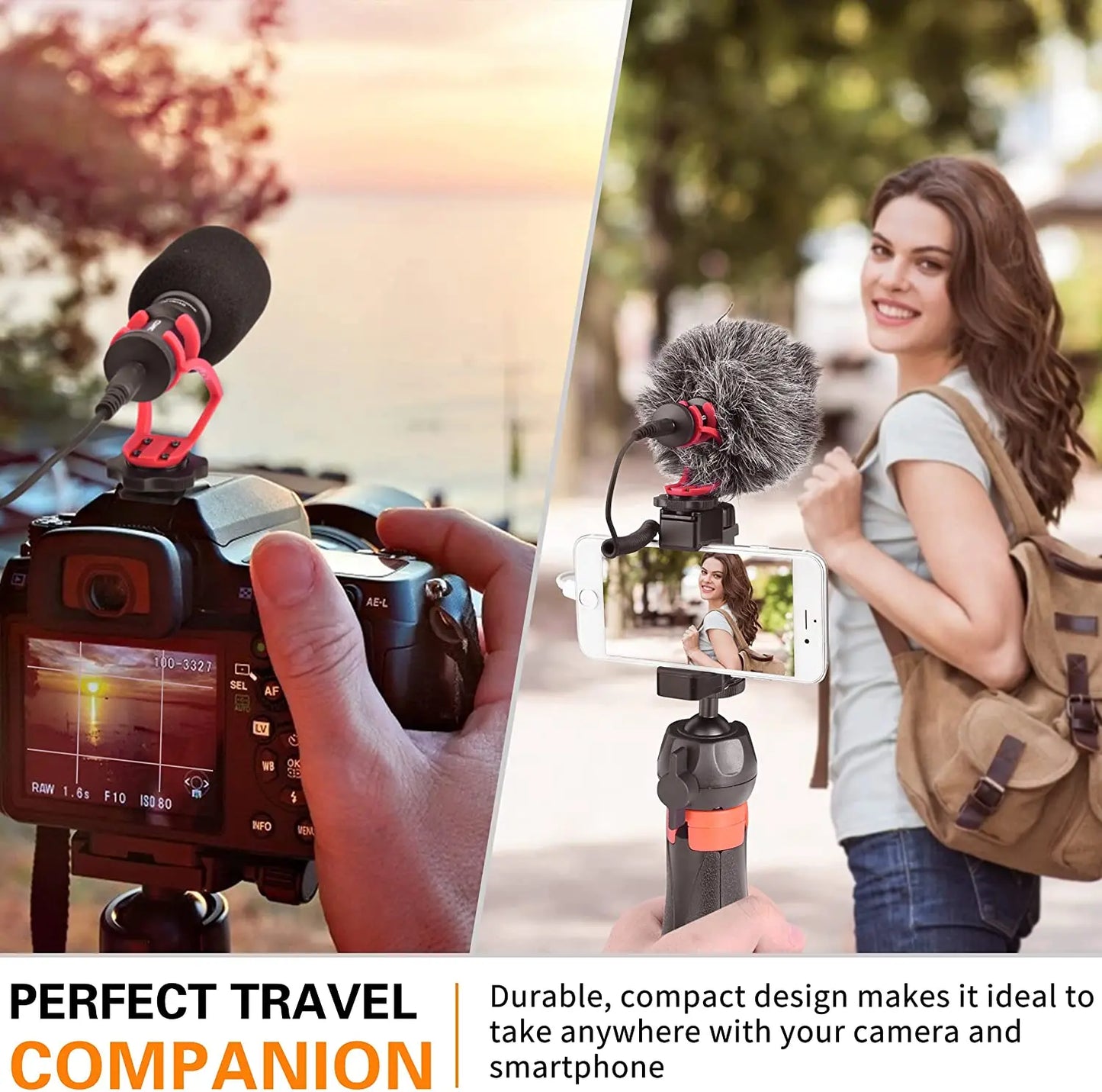 Comica CVM-VM10II Professional Shotgun Microphone with Shock Mount For iPhone,DSLR Camera,Android Smartphones Camera Microphone
