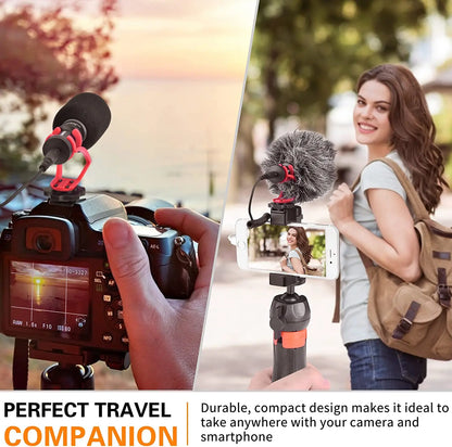 Comica CVM-VM10II Professional Shotgun Microphone with Shock Mount For iPhone,DSLR Camera,Android Smartphones Camera Microphone