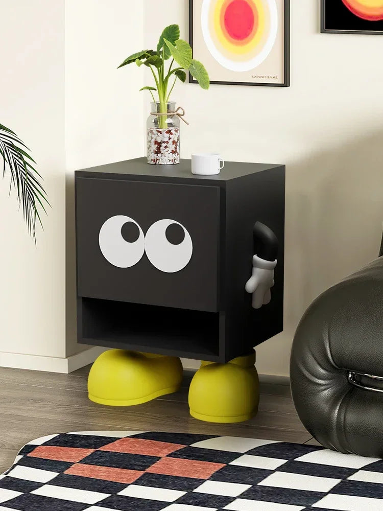 #Cute big eyes children bedside table bedroom bedside storage lockers cartoon creative bedside cabinet boys and girls