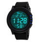 Men Sport Watch Multifunction Military Sports Watch Waterproof Luminous LED Digital Kids Watch Big Dial Student Electronic Watch