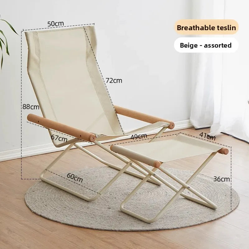 Outdoor folding chairs, portable camping chairs, solid wood armrest reclining chairs, beach chairs, horse stools, folding stools