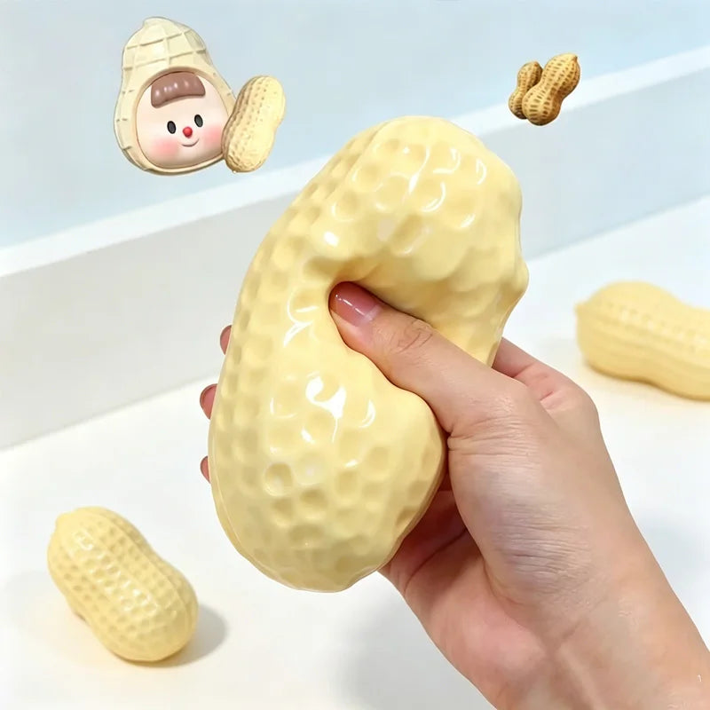 Peanut Stress Ball Crunchy Squeeze Bal Squishy Toy Simulated Peanut Squeeze Stress Relief Buttery-Soft Feel ASMR Sensory Toys