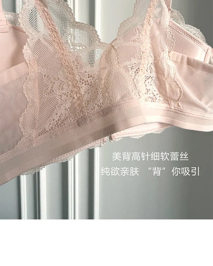 Summer Nouvelle Tendance! Soutien-Gorge Push Up à Fermeture Avant - Bretelles Dentelle Dos, Bralette Légère pour Petite Poitrine