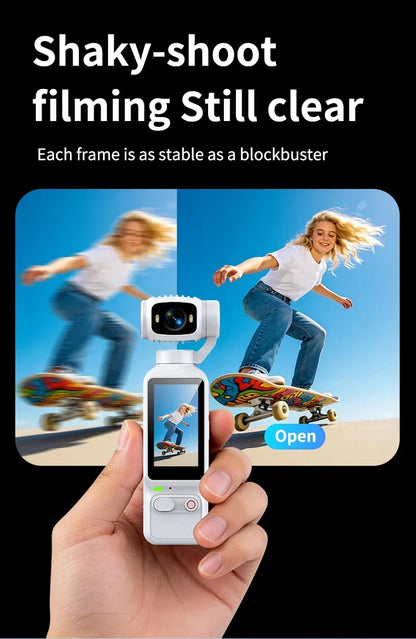HD 4K Action Camera 180 Degree Rotatable For Vlog YouTube Tiktok Girls Record Life Video Recording Entry Portable Action Camera