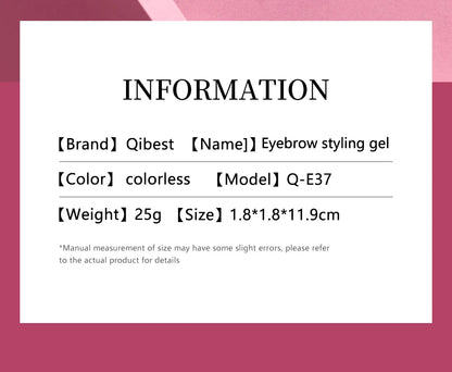 QIBEST Transparent Eyebrow Gel Long Lasting Shape Natural Three Dimensional Moisturizing Eyebrow Styling Gel Makeup Brow Soap