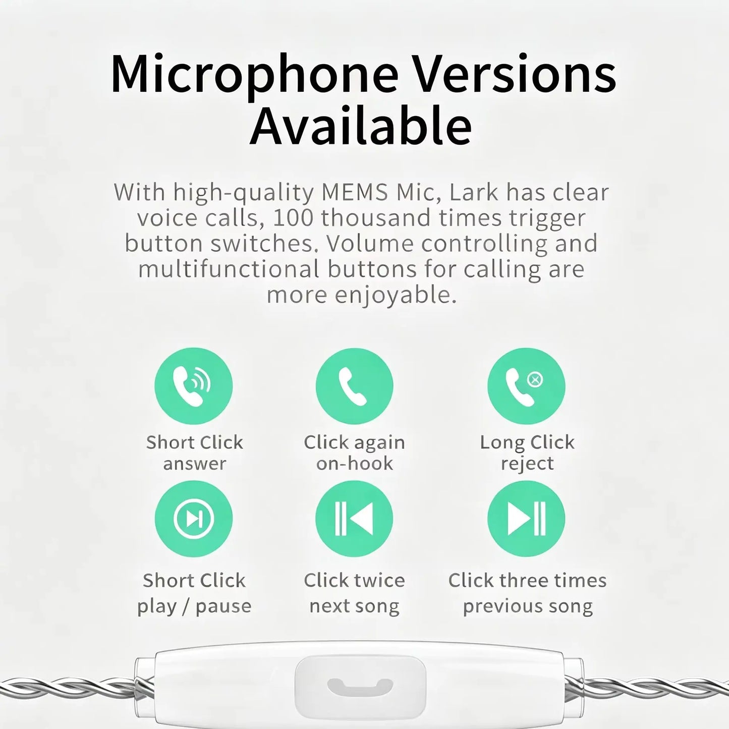 KBEAR Lark 1DD+1BA Hybrid IEM HiFi Earphones Zinc Alloy Shell 10mm Dynamic Driver Wired Headphones with Detachable 2Pin for Audiophile & Studio