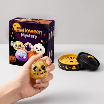 5.5cm Soft Squishy Dumpling Toy With Halloween Theme Steamed Box Slow Rising Funny Sensory Toy Decompression Squeeze Toy Gift