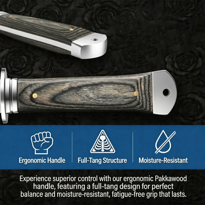 New Heavy-Duty Multi-Purpose Kitchen Knife 5Cr13 Stainless Paring Knife, Ergonomic Pakkawood Handle High-End Utility Knife Tool