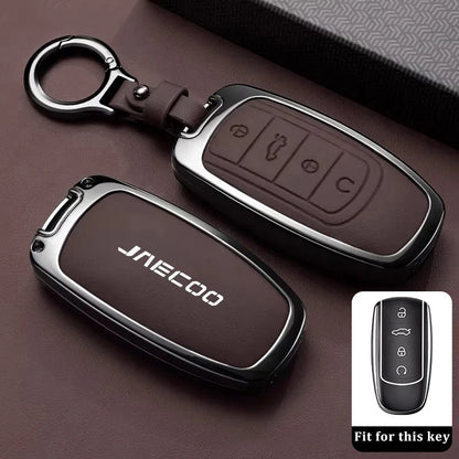 Car Key Case for Chery Jaecoo J7 7 PHEV J5 5 EV 2025 J8 8 2026 Keychain Remote Cover Shell Housing Ring Holder Fob Accessories