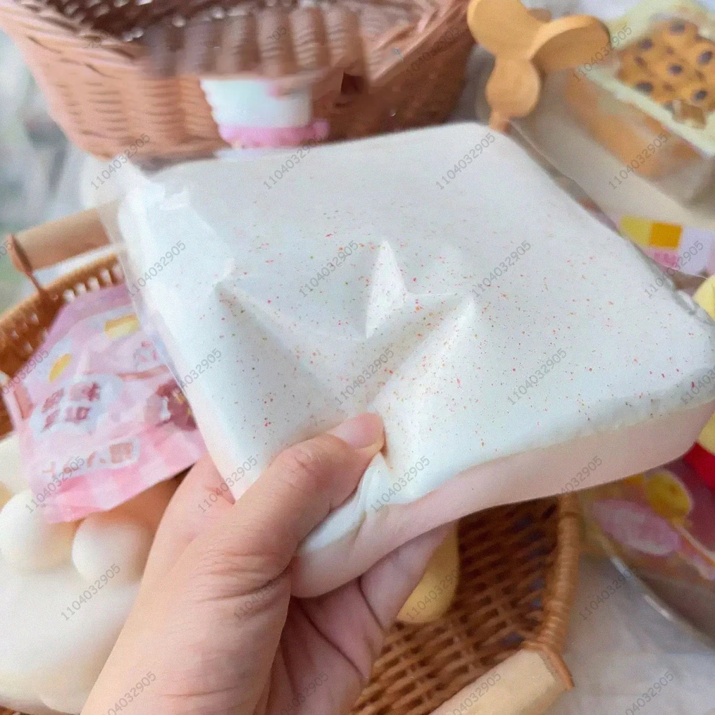 Sticky Toast Squishy Slow Rising Marshmallow Mint Chocolate Bread Soft Tender Squeeze Toy Stress Relief Hand Relaxing Toy