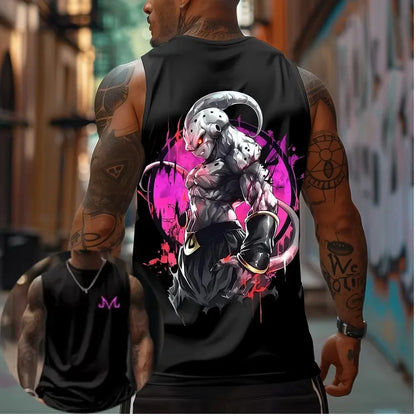 One Piece Men's Tank Top Japanese Anime Spring/Summer Sports Fitness Trend Casual Sleeveless Top