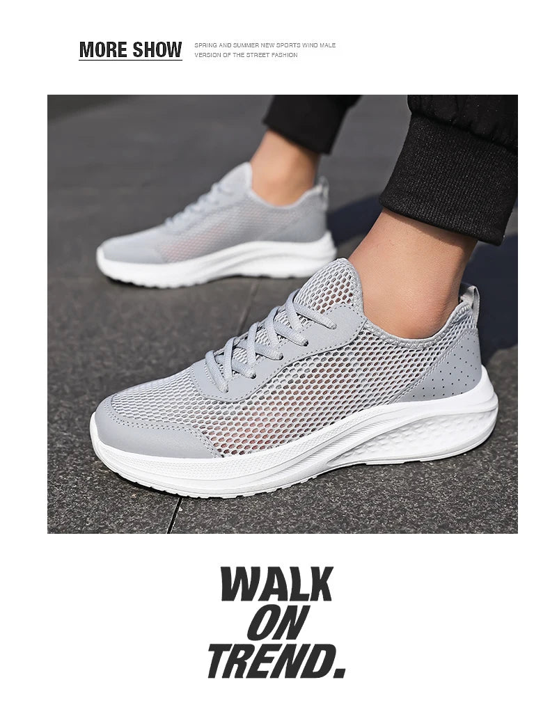 Men Shoes Mesh Breathable New Casual Shoes Men Sneakers Light breathable Walking Tenis Shoes Zapatillas Hombre Size 39-46