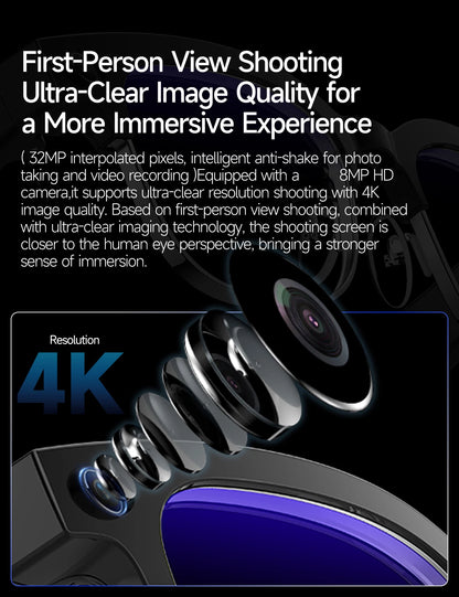 W630 800W HD Smart Glasses for Men And Women AI Intelligent Translation WiFi Transmission Photo & Video Recording Glasses