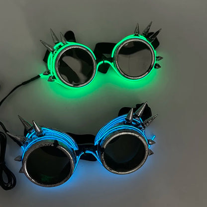 New Cool Cyberpunk Style Glasses Glowing Party Decor Luminous LED Sunglasses Lighting Up Bar Rave Music Dancing Party