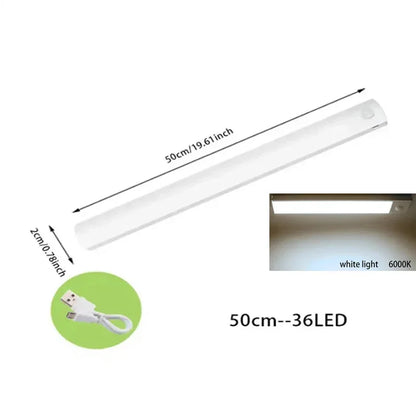Under Cupboard Kitchen Lights Cabinet Light Motion Sensor Indoor Rechargeable Strip Wardrobe Lighting Battery Operated Magnetic