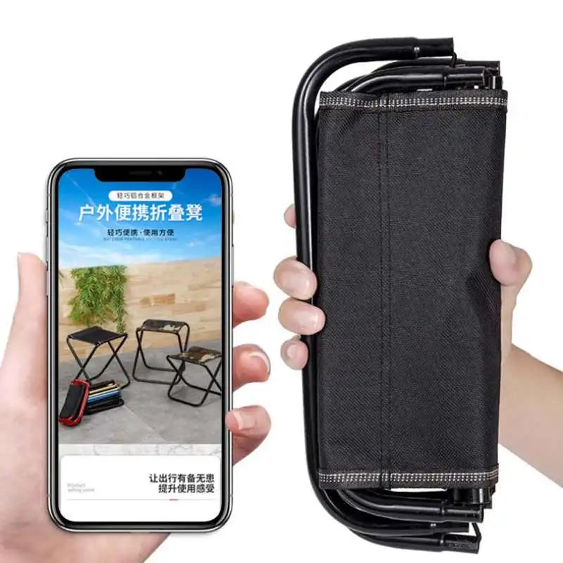 Portable Folding Chair Bench Fishing Stool Travel Camping Horse Stool Stools Train Subway Queuing Portable Stools Outdoor Tool