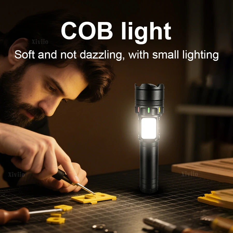 NEW 89000000LM Ultra Bright LED Flashlight Most Powerful Torch Light Rechargeable Portable Lamp With Magnet  For Camping Lantern