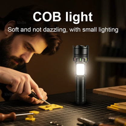 NEW 89000000LM Ultra Bright LED Flashlight Most Powerful Torch Light Rechargeable Portable Lamp With Magnet  For Camping Lantern